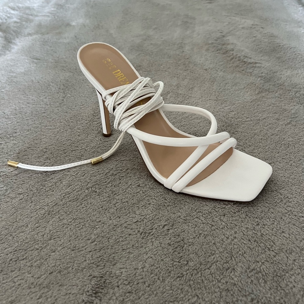 Elegant White Strappy Heels